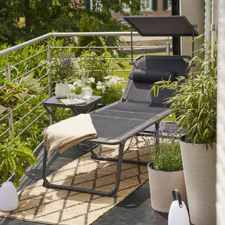 SIENA GARDEN Campingliege Premium anthrazit